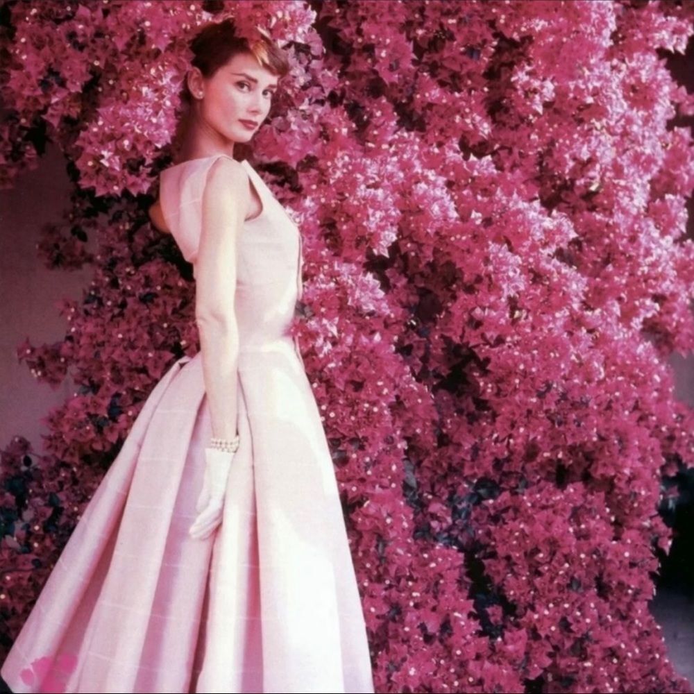 “Cherry Blossoms, Paris, and Audrey Hepburn”~rare pink room wall, art home decor - Picture 7 of 11